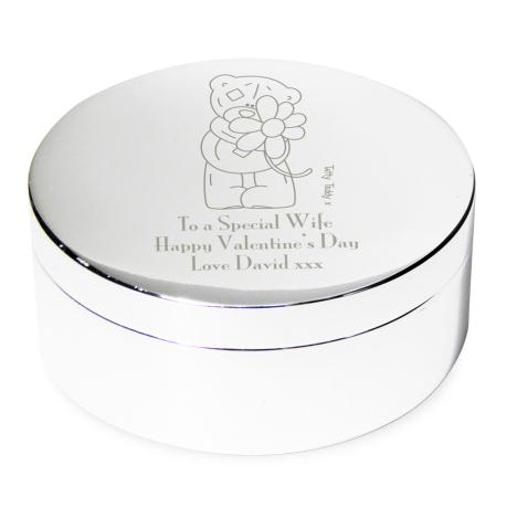 Personalised Me to You Bear Flower Round Trinket Box £19.99